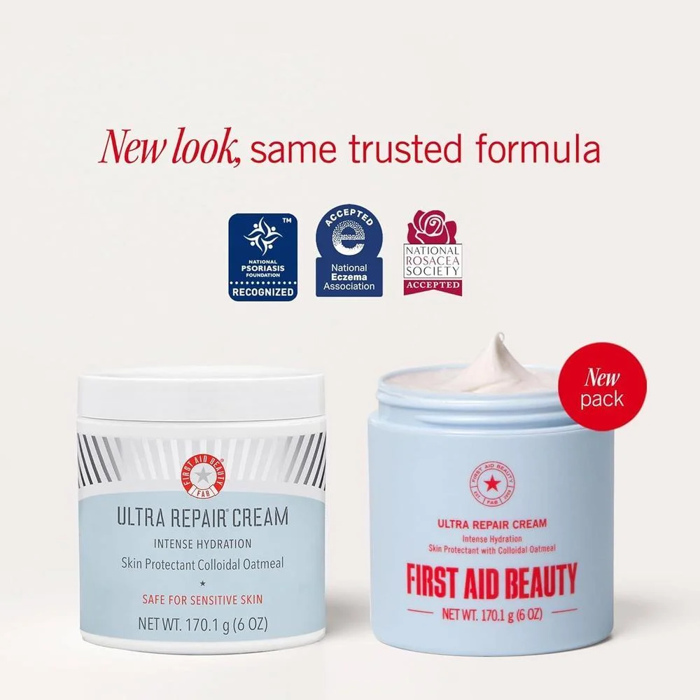 First Aid Beauty Ultra Repair Cream Hidratante Intenso con Avena Coloidal para Eczema y Piel Seca, Sin Fragancia