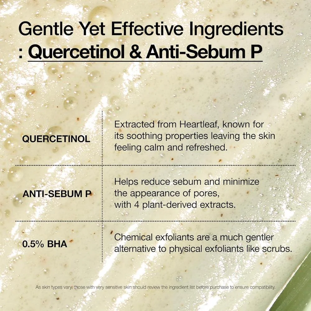 Espuma Limpiadora de Poros Heartleaf Quercetinol BHA 150ml