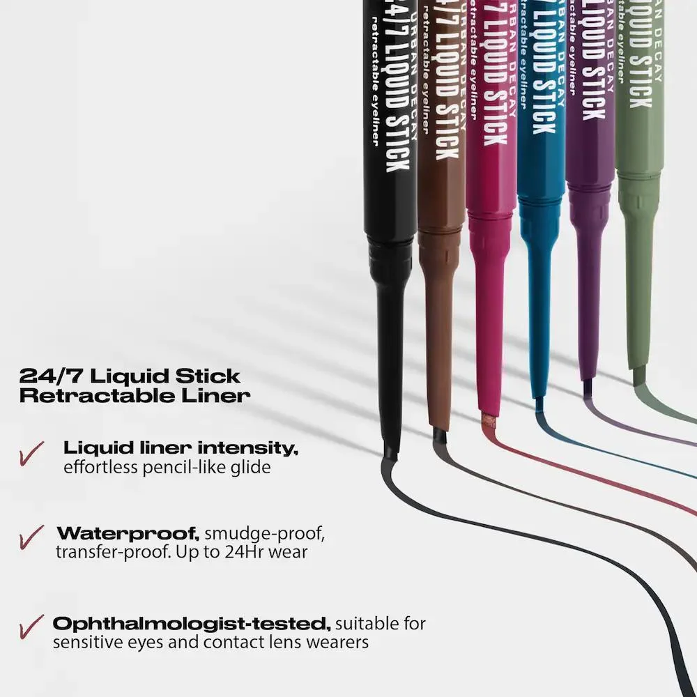 24/7 Liquid Stick Delineador Líquido Retráctil a Prueba de Agua + Brocha