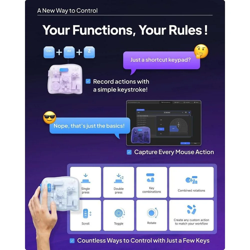 TOUR BOX Elite Plus: Consola creativa programable Bluetooth para edición de fotos y videos, graduación e ilustración
