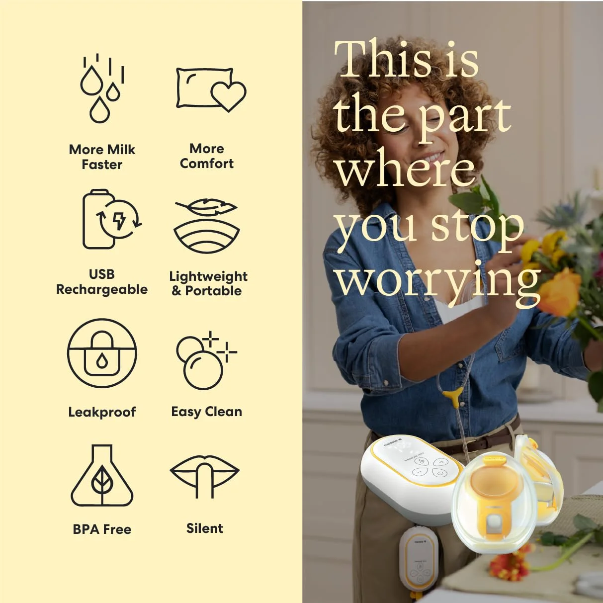 Medela Freestyle Mini InBra Extractor de Leche Eléctrico Doble Manos Libres