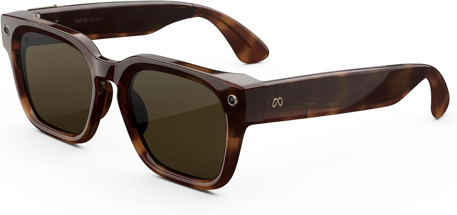 Meta Fury - Mahogany / Green — Lentes AI con cámara y audio