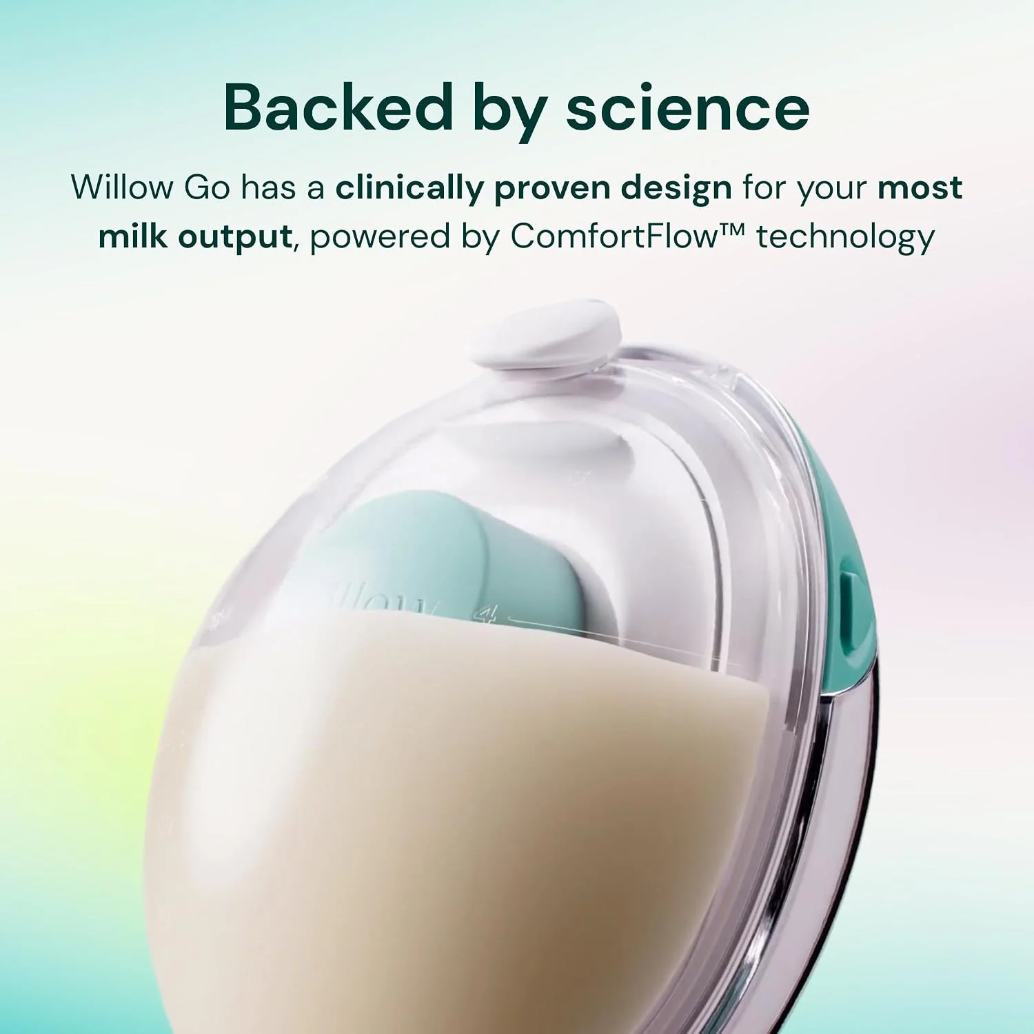 Willow Go Extractor de Leche Manos Libres con 15 Niveles y App