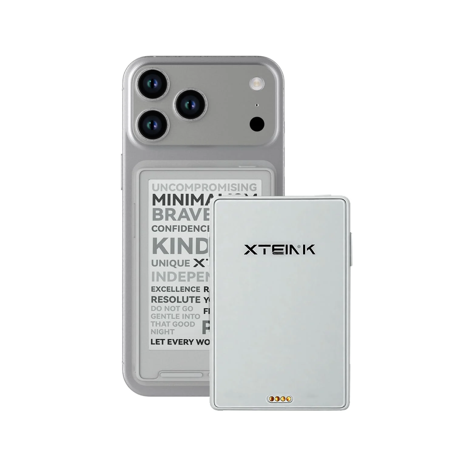 XTEINK X3 eBook Reader (Developer Edition), 3.7" Pocket E-Ink eReader, Ultra-Thin 0.2", 2 oz, Magnetic-Ready Pogo-Pin Charging, Gyroscope Page-Turn, Distraction-Free Reading, 16GB, Mist Gray