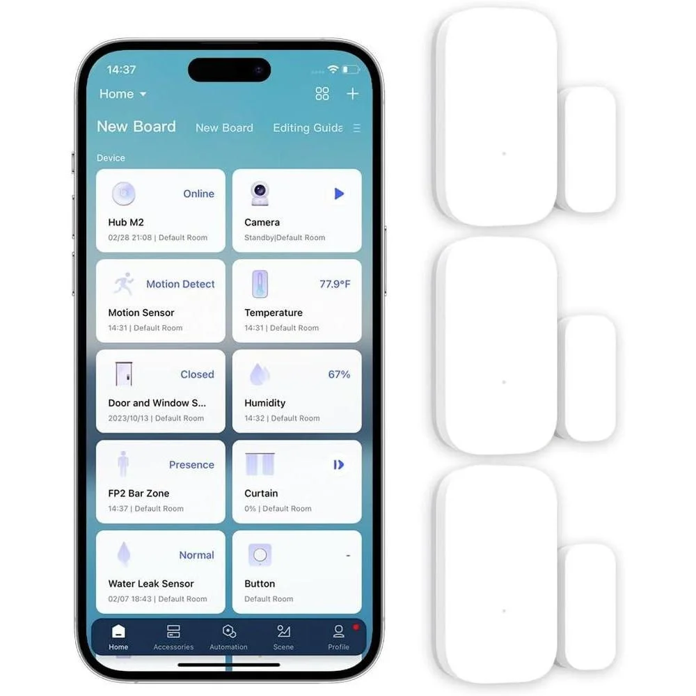 Aqara Zigbee Door and Window Sensor 3 Pack, Wireless Mini Contact Sensor