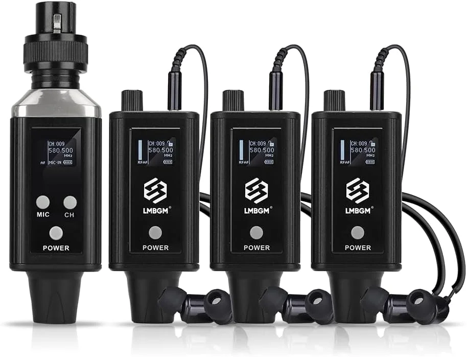 Sistema de monitoreo in-ear inalámbrico A9 UHF Lmbgm con transmisor y receptor