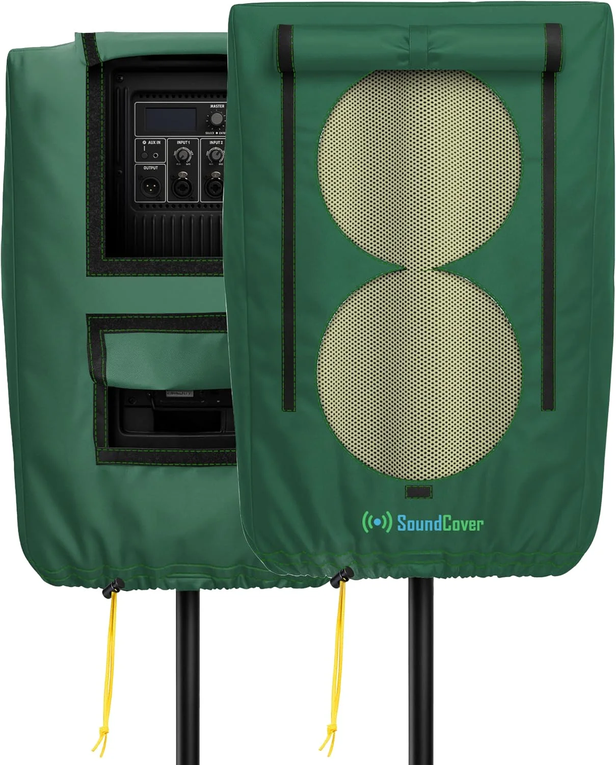 Funda protectora para parlante PA/DJ de 8 pulgadas 600D con SoundFlap verde