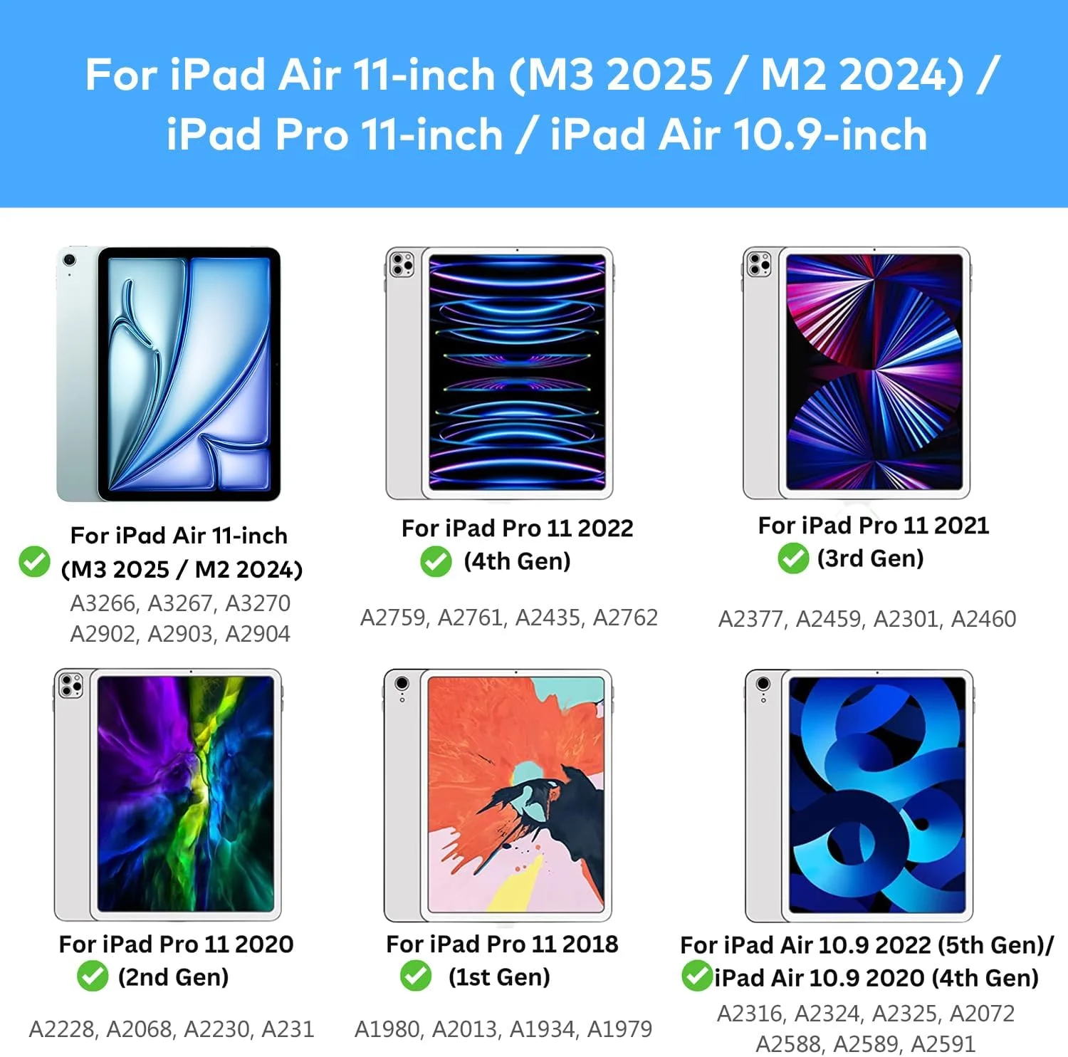 Funda con teclado magnético Runelk para iPad Air 11 pulgadas y iPad Pro 11 pulgadas con trackpad