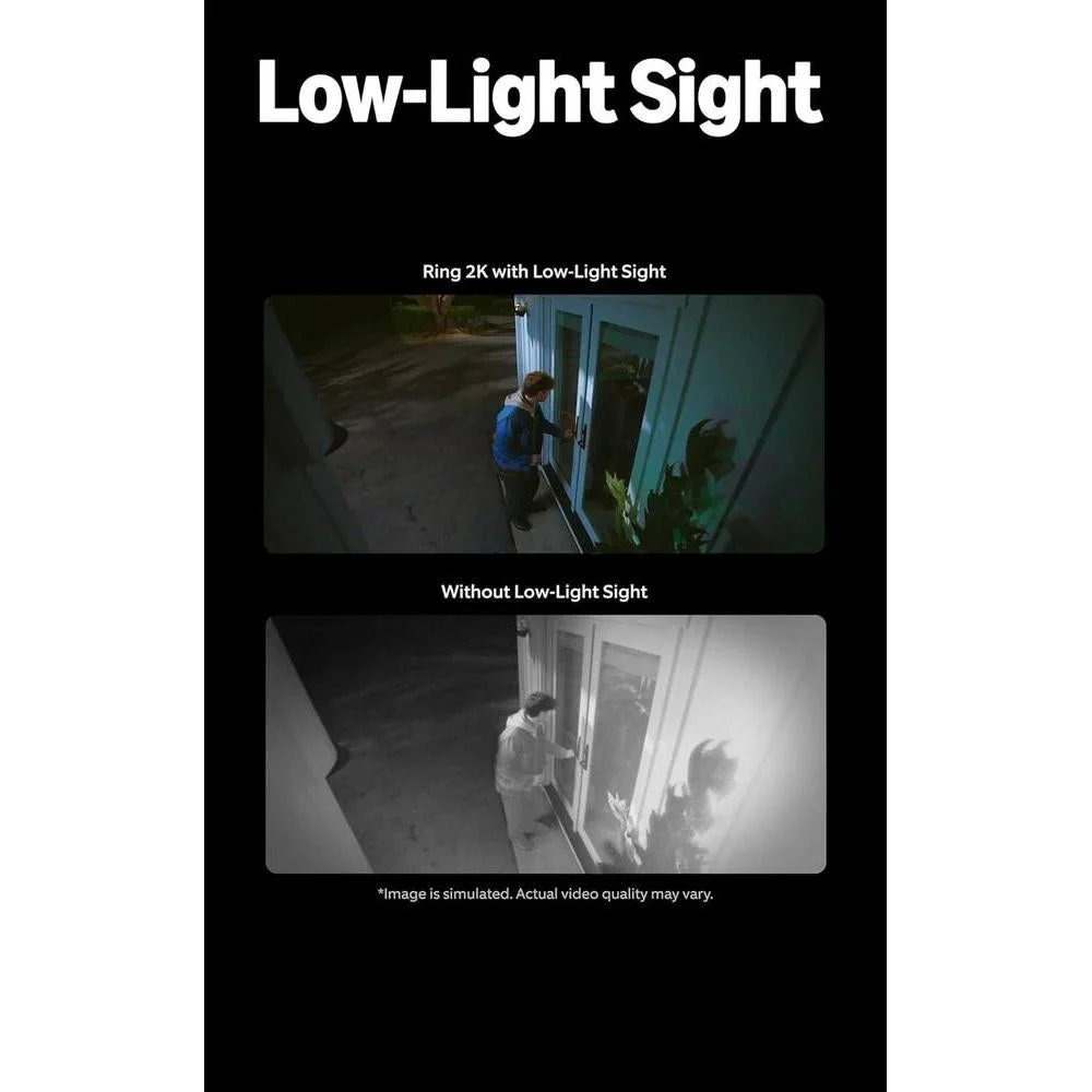 Camara de Seguridad Ring Outdoor Plus con video 2K gran angular, visión nocturna a color y compatibilidad Alexa