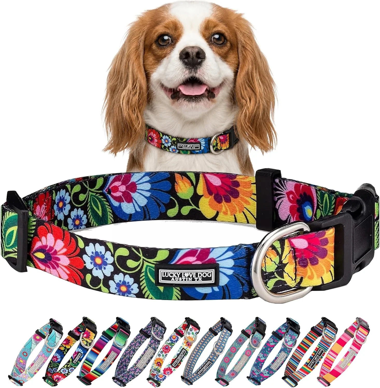 Collar ajustable Lucky Love Dog Blackbird para perros pequeños