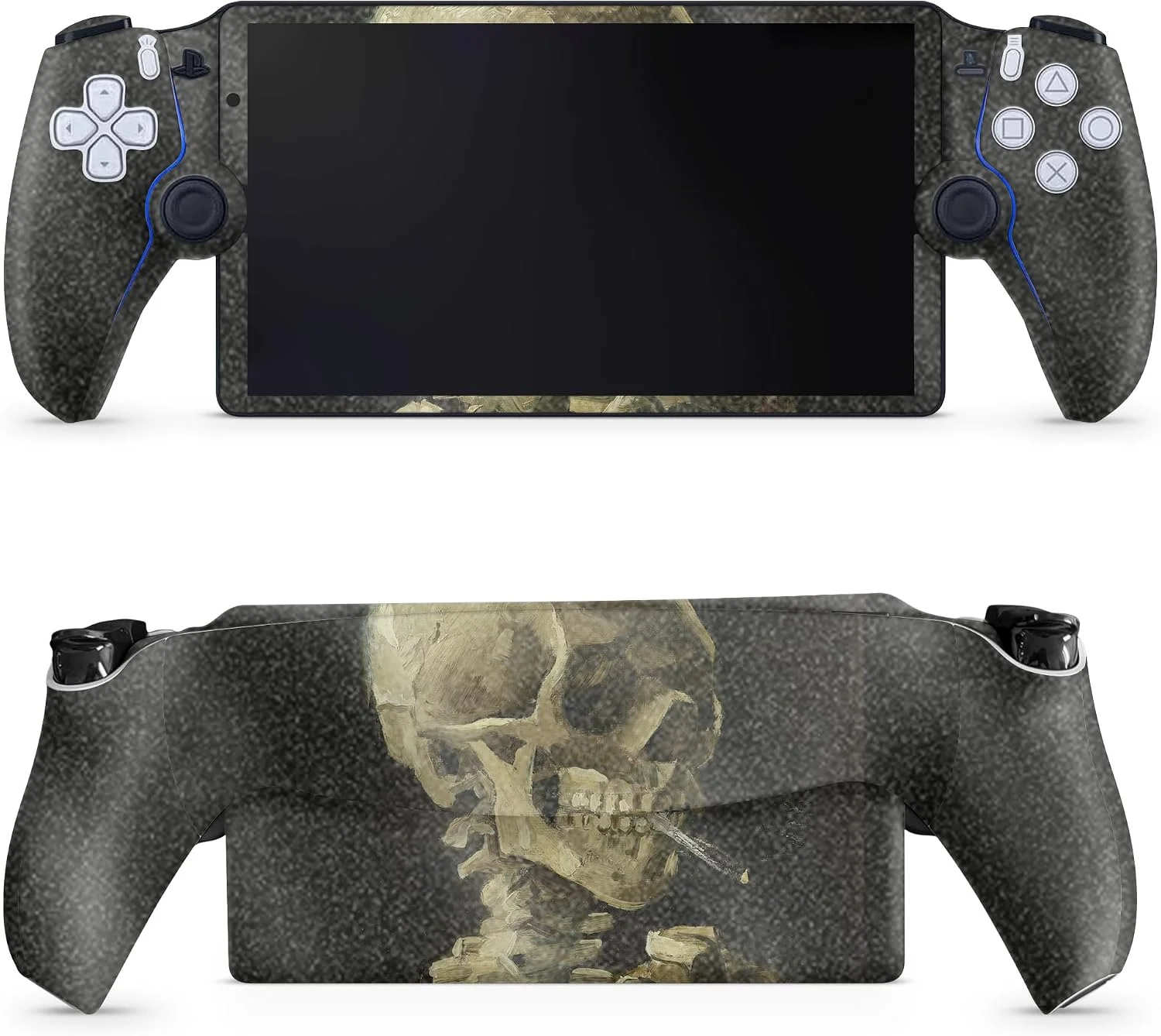 Skin Glossy Glitter para PS5 Portal Remote Player Calavera con Cigarro