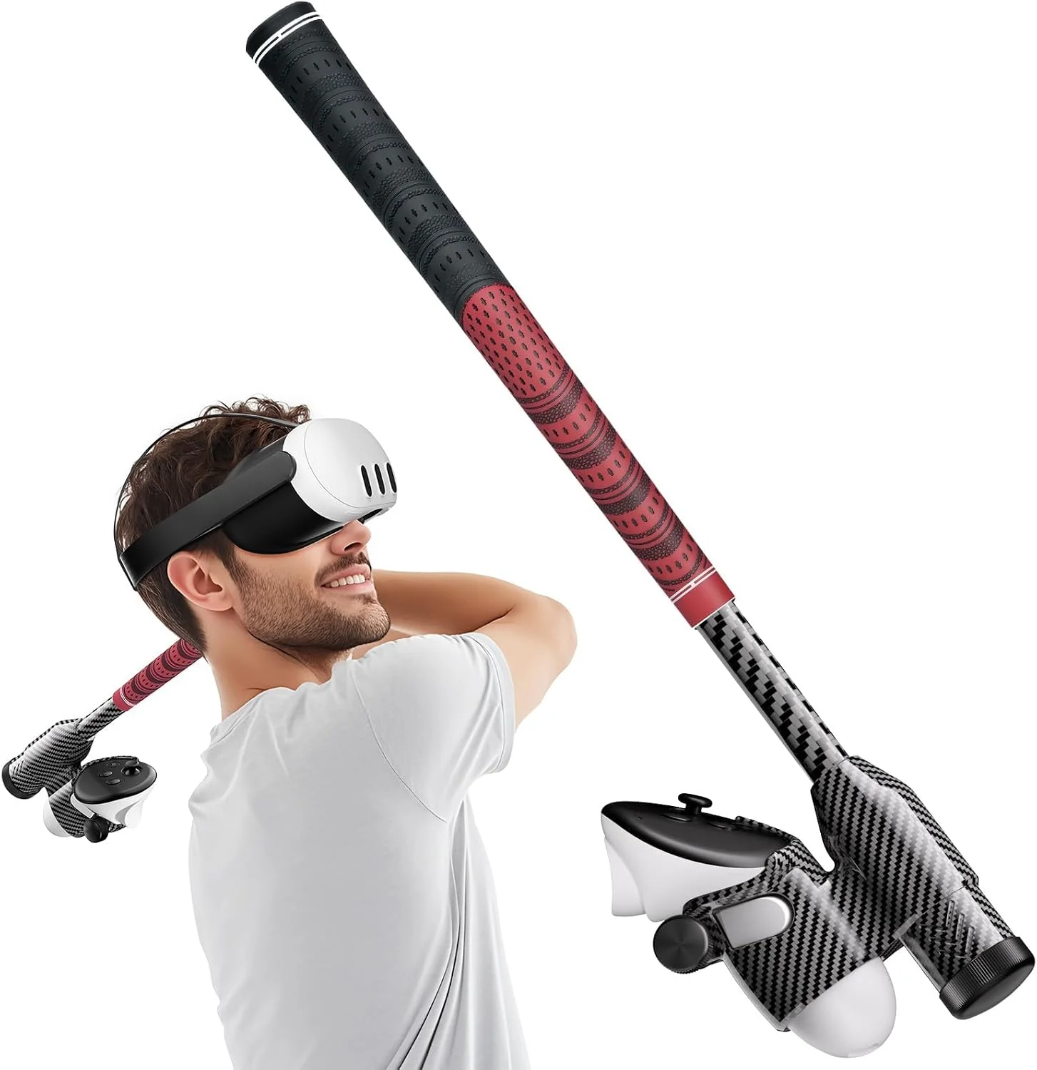 Accesorio de palo de golf VR Lersyco para Quest 3/3S controlador derecho 17.5 pulgadas