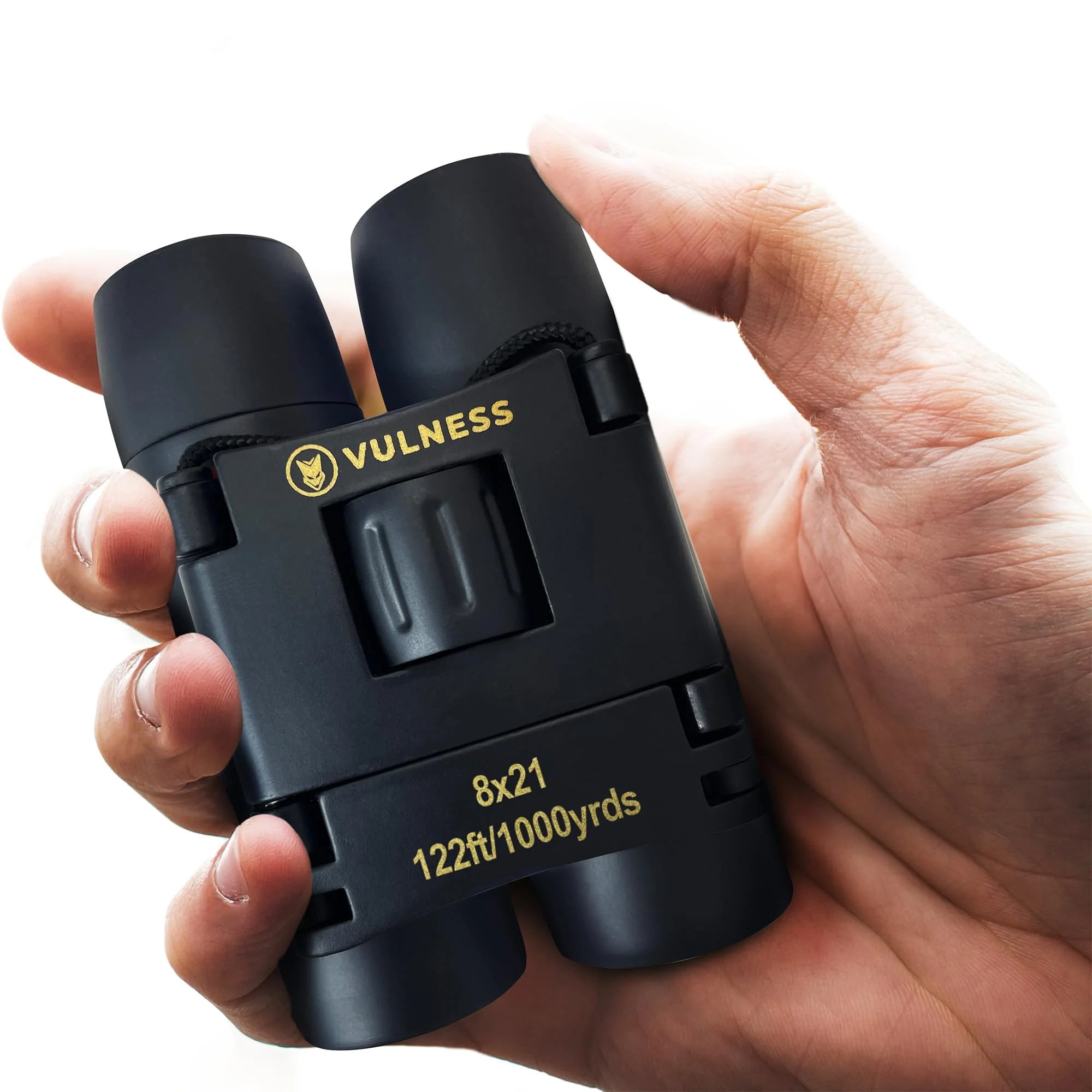 Binoculares Vulness 8X21 compactos para adultos color negro