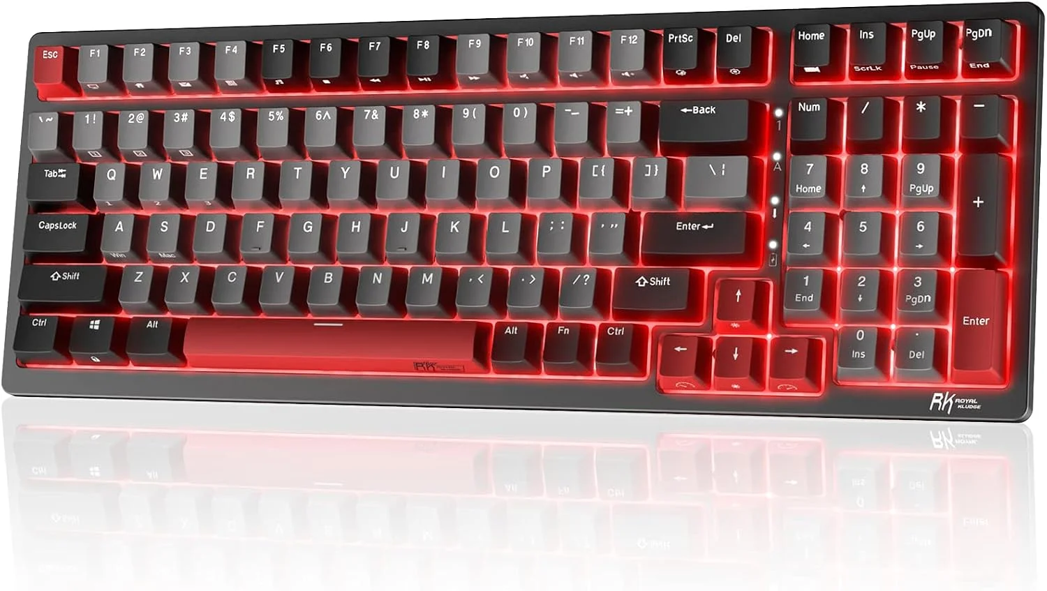 Teclado Mecánico RK Royal Kludge RK98 Inalámbrico 100 Teclas Hot Swappable