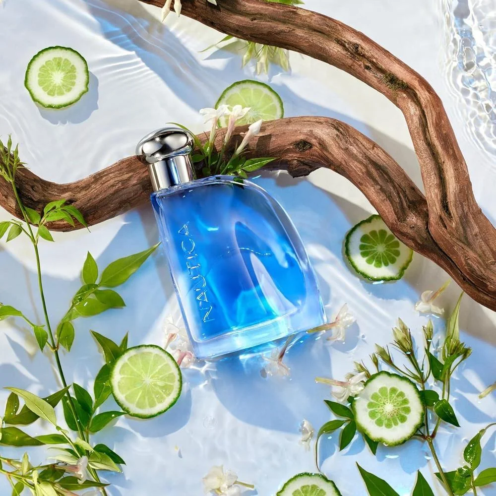 Nautica Blue Eau de Toilette, fragancia para hombre con notas de albahaca, jazmín y cedro, de larga duración para uso diario