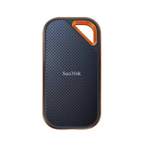SANDISK 2TB Extreme PRO Portable SSD - Up to 2000MB/s - USB-C, USB 3.2 Gen 2x2, IP65 Water and Dust Resistance, Updated Firmware - External Solid State Drive - SDSSDE81-2T00-G25