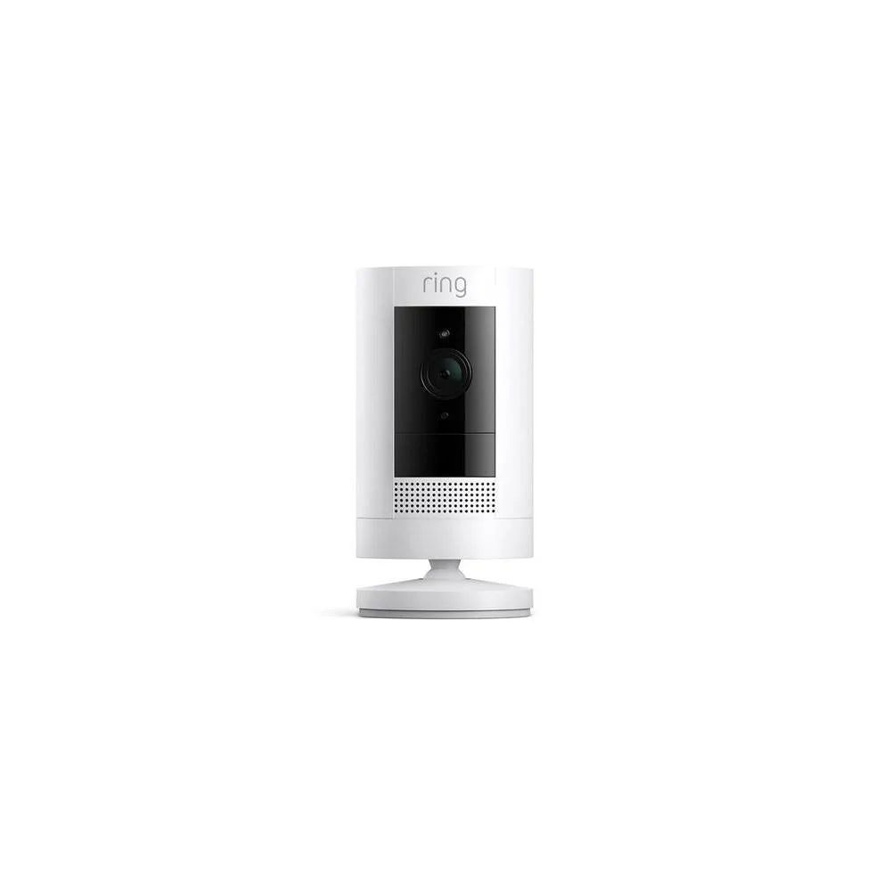 Cámara para exteriores Ring resistente a la intemperie, visión nocturna, audio bidireccional y compatibilidad con Alexa