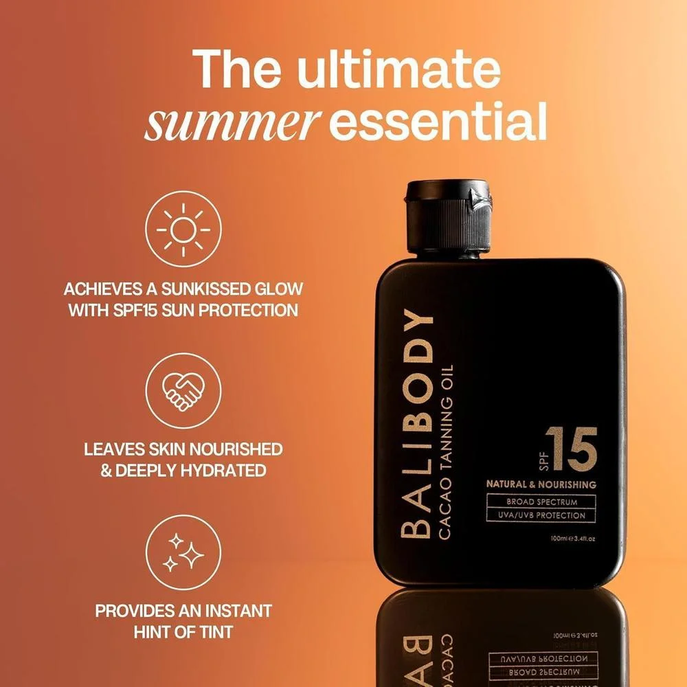 Cacao Aceite Bronceador SPF 15 Hidratante 100 ml