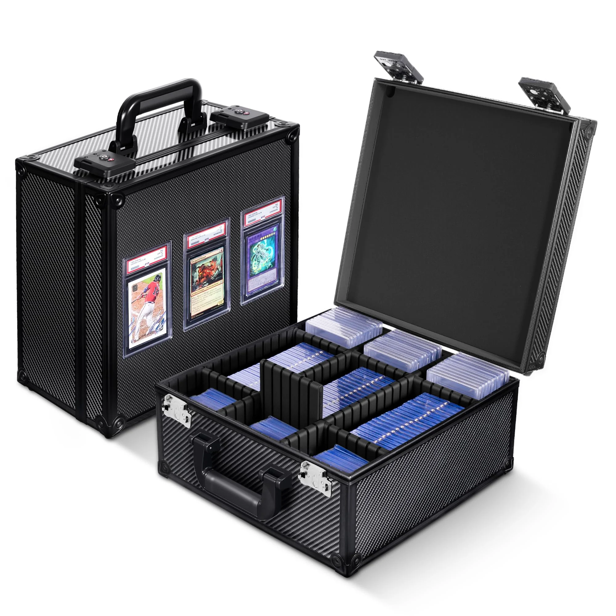 Caja de almacenamiento para tarjetas calificadas Kabinka con refuerzo de aluminio y cerraduras TSA