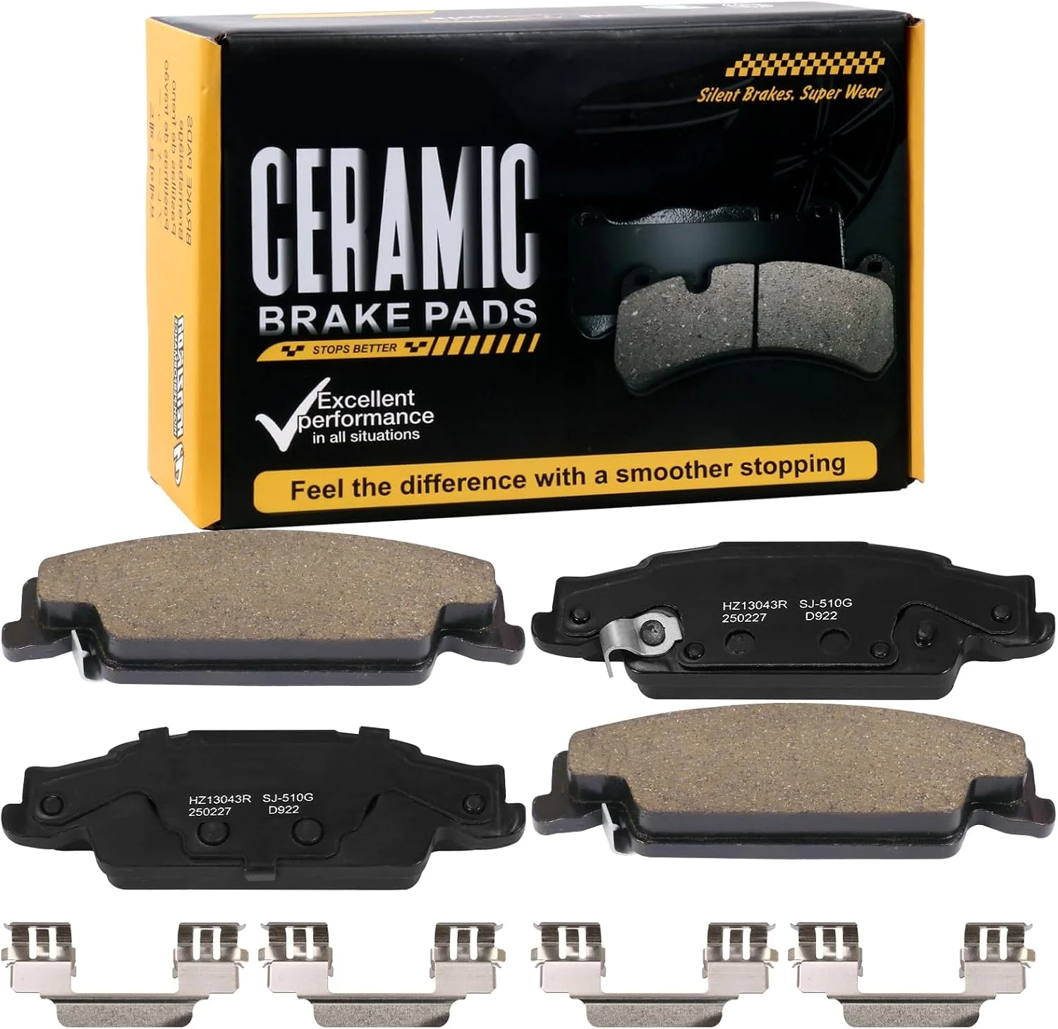 Pastillas de freno delantero cerámicas D922 para Cadillac CTS 2003-2007, STS 2005-2011 y Pontiac Grand Prix 2005-2008
