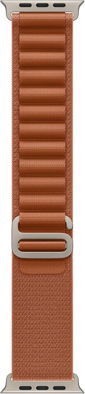 Apple Watch Band - Alpine Loop - 49mm - Terra Cotta - Large - Natural Titanium Finish