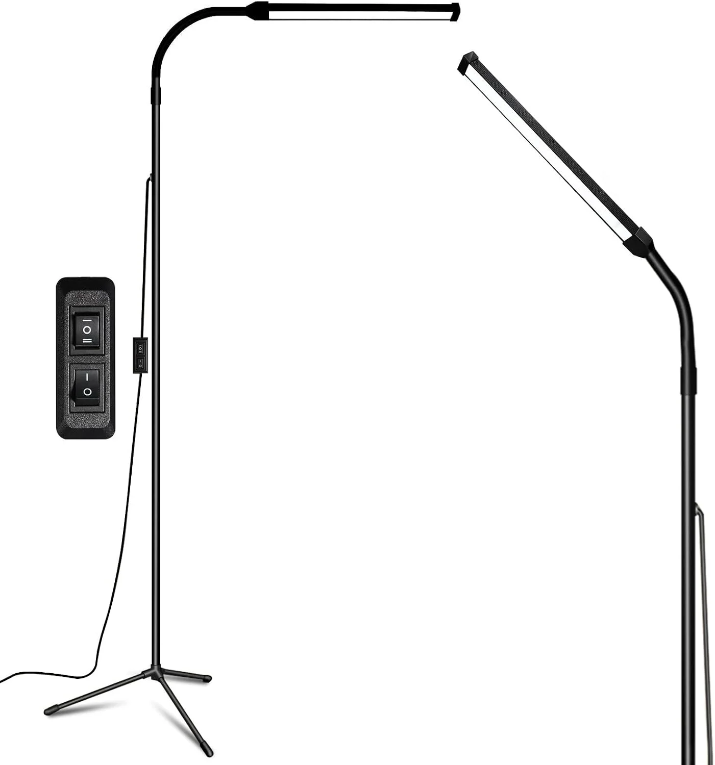 Lámpara de pie LED ajustable EBEST con cuello flexible para extensiones de pestañas
