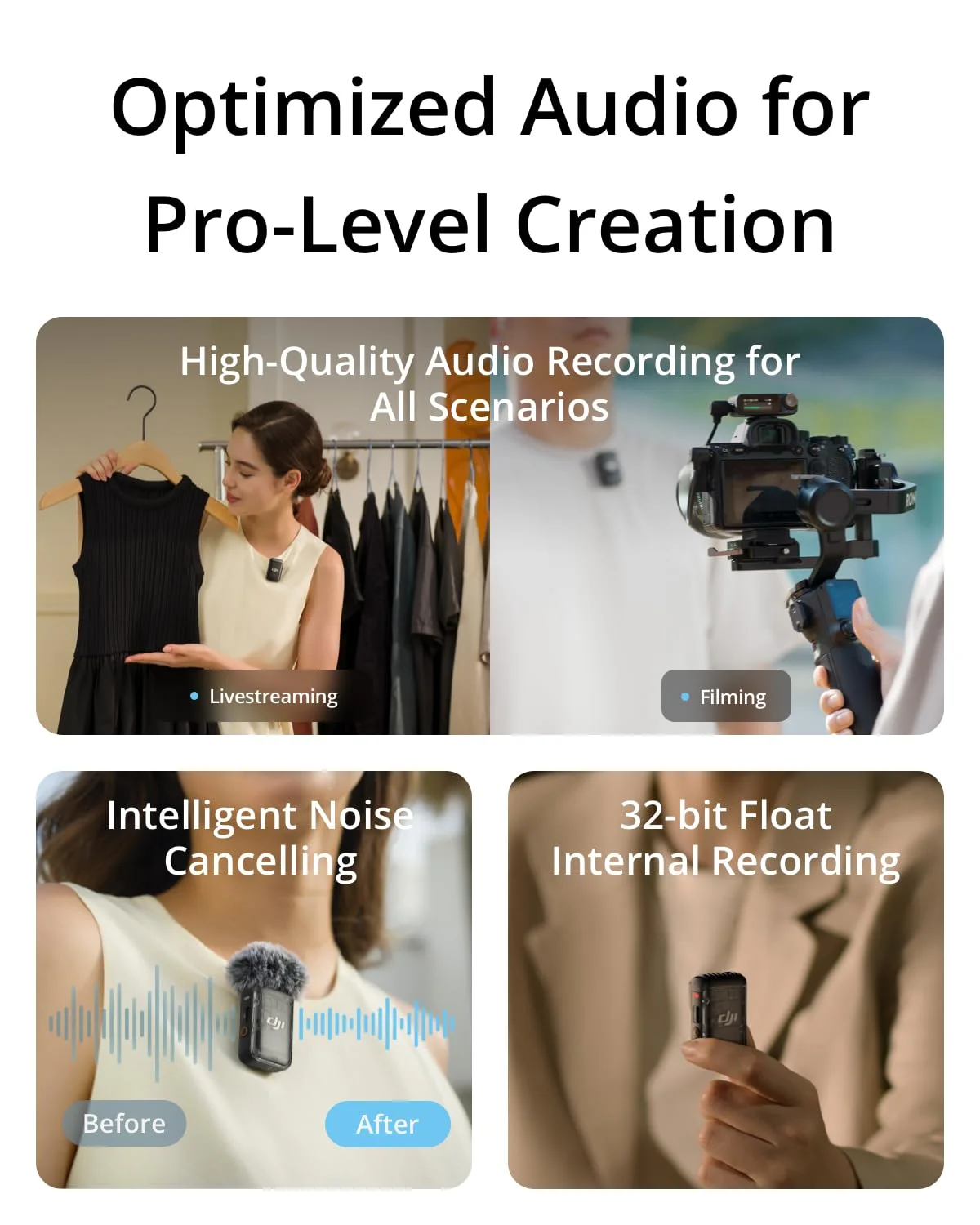 DJI Mic 2 (2 TX + 1 RX + Estuche de carga)