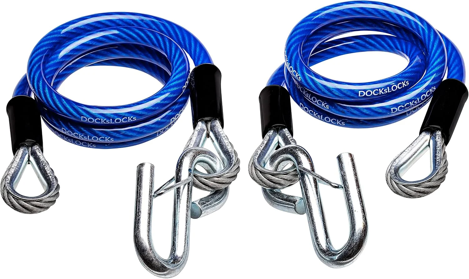 DocksLocks Trailer Safety Towing Cables, 48" Length, 5000lbs Break Force