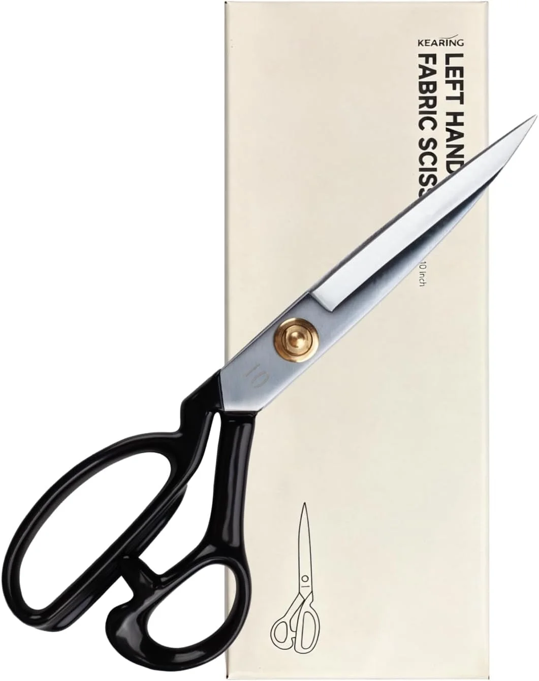 Tijeras para tela Kearing 10 pulgadas para zurdos acero manganeso galvanizado