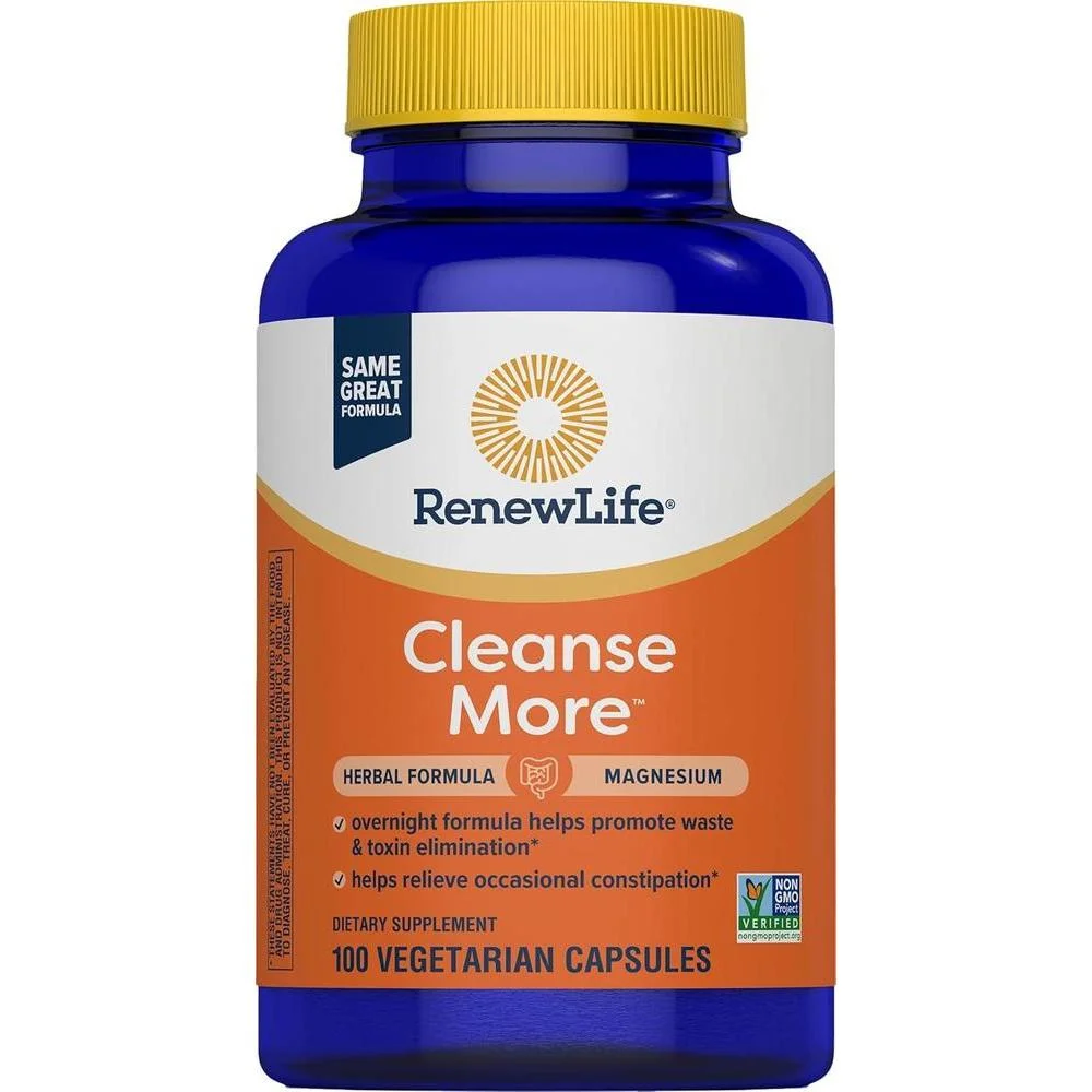 Renew Life Cleanse More 100 Vegetarian Capsules - 60 Count (Pack of 1)