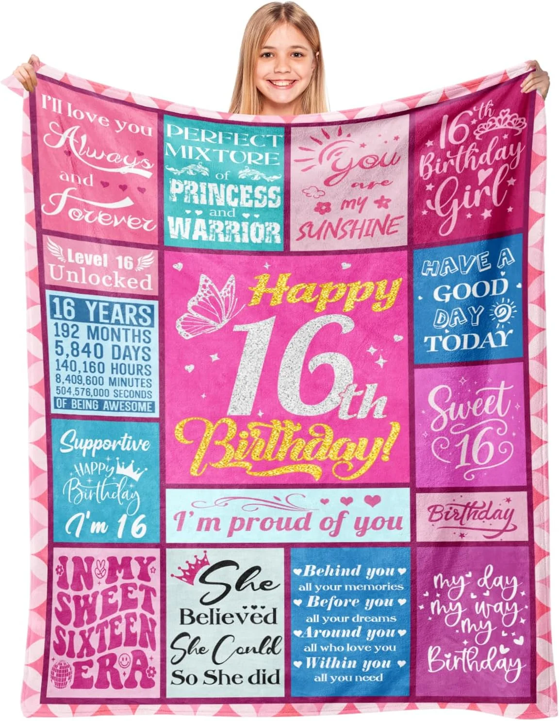 Manta para cama Sweet 16 Lavua 50x60 pulgadas