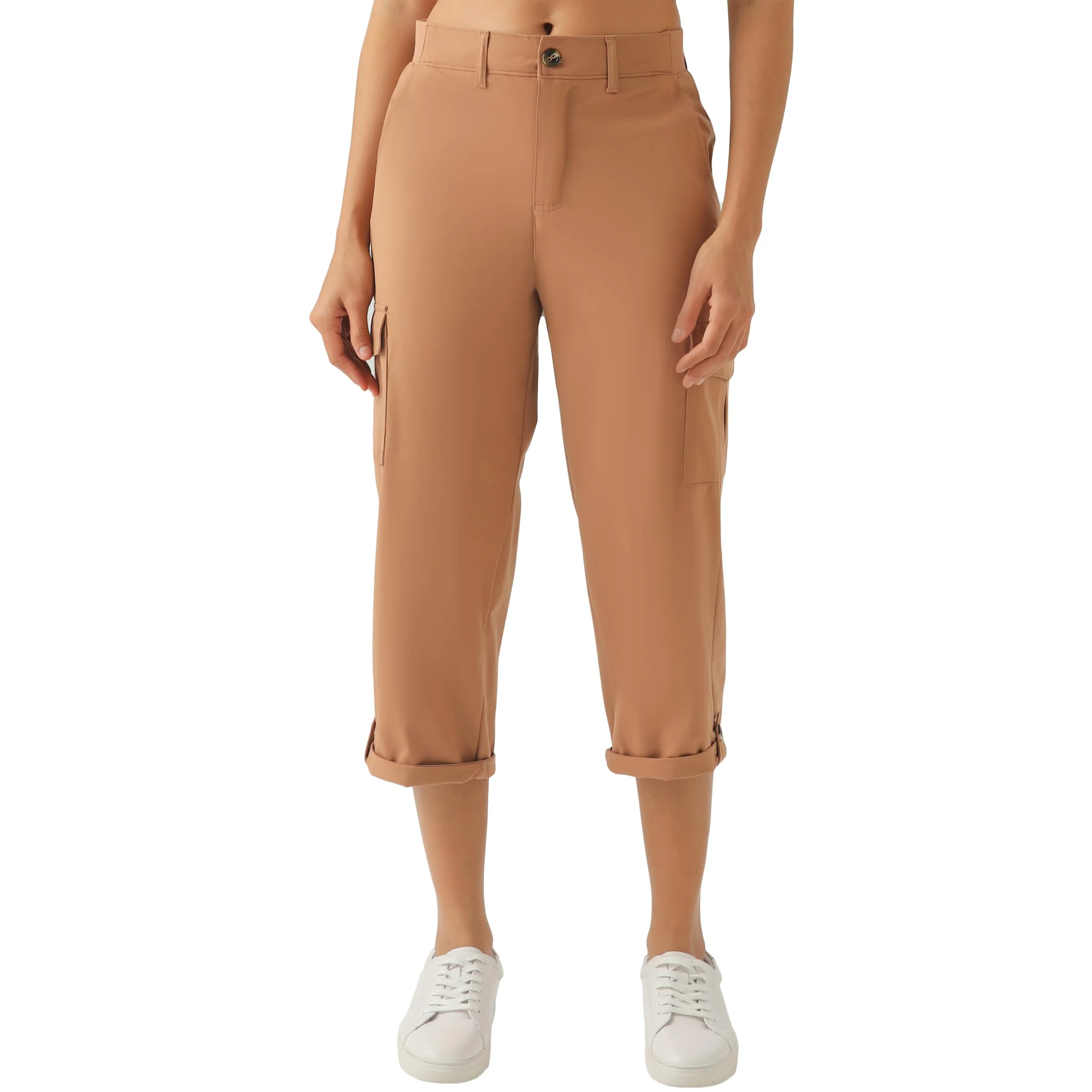 Pantalón capri cargo de senderismo para mujer Xingpaozhe ligero con bolsillos