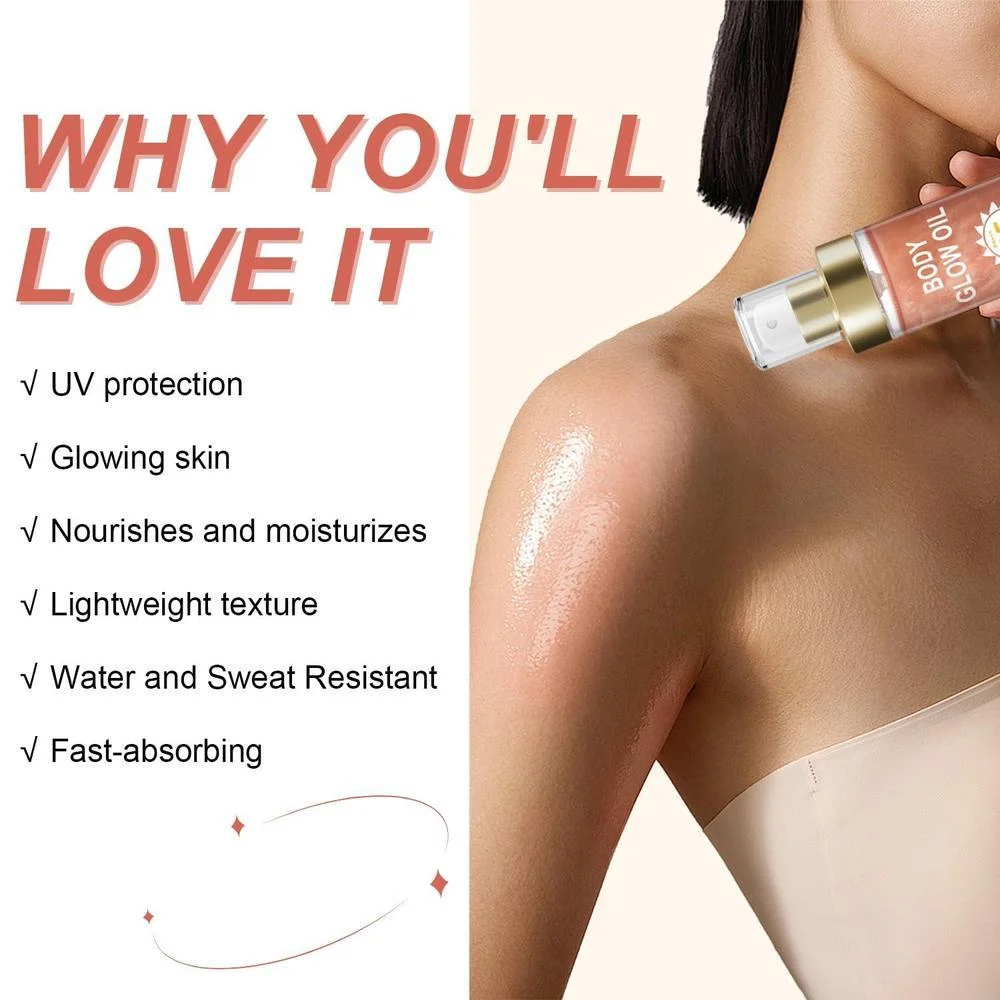 Body Glow Aceite Corporal SPF 45 Protector Solar con Brillo 110ml