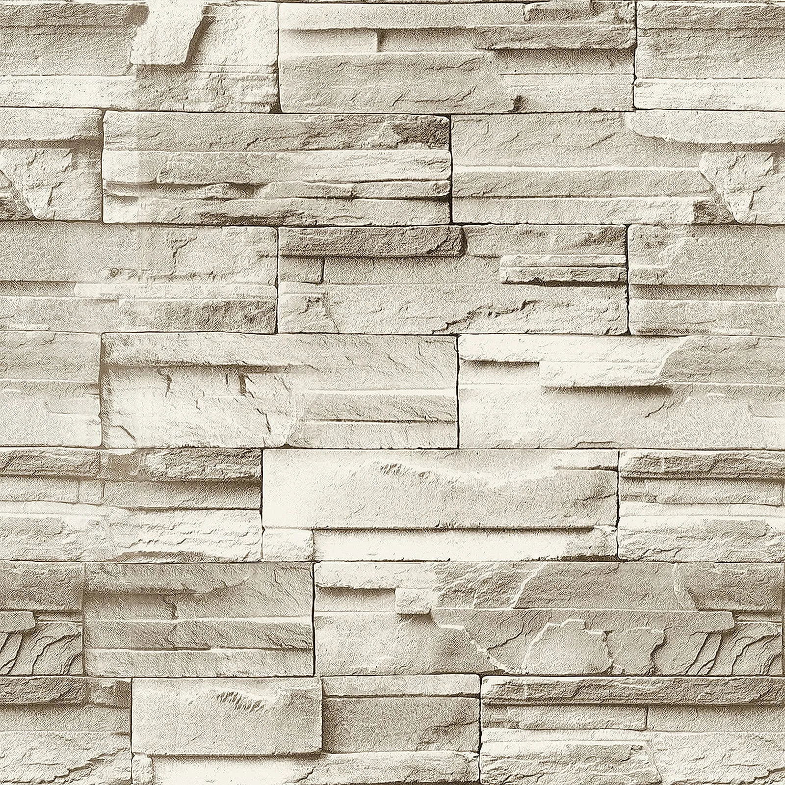 Papel mural autoadhesivo Jeweluck imitación piedra 17.7" x 393.7"