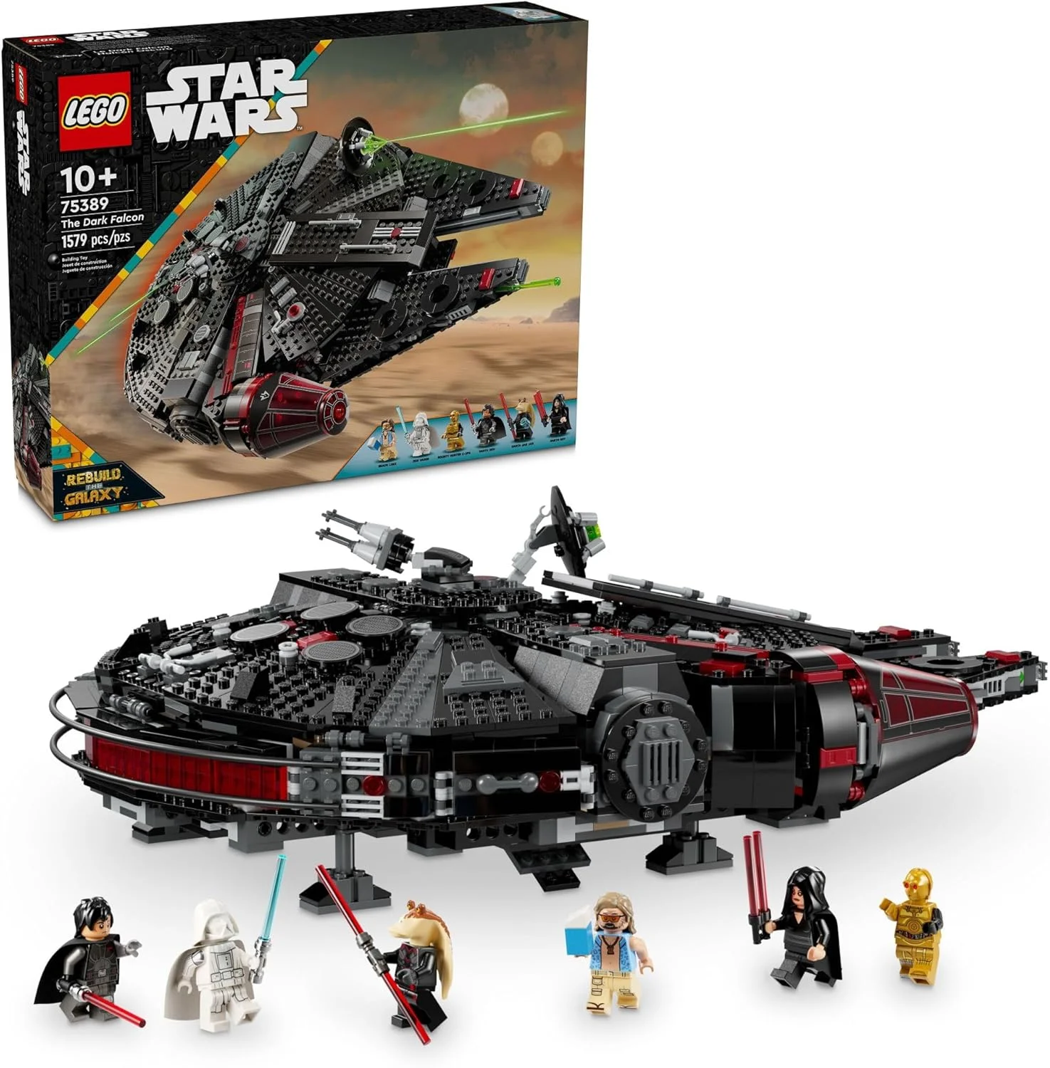 Set de construcción LEGO Star Wars The Dark Falcon con 1579 piezas