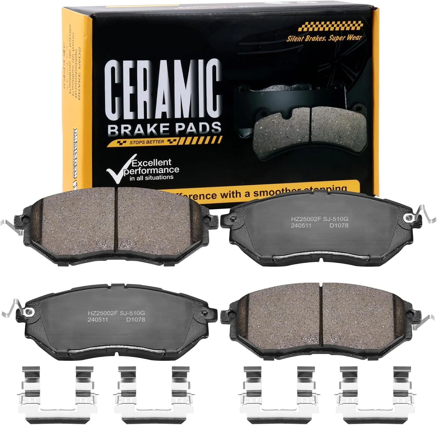Pastillas de freno delantero cerámicas D1078 para Subaru Legacy, Tribeca, Outback, Forester y WRX