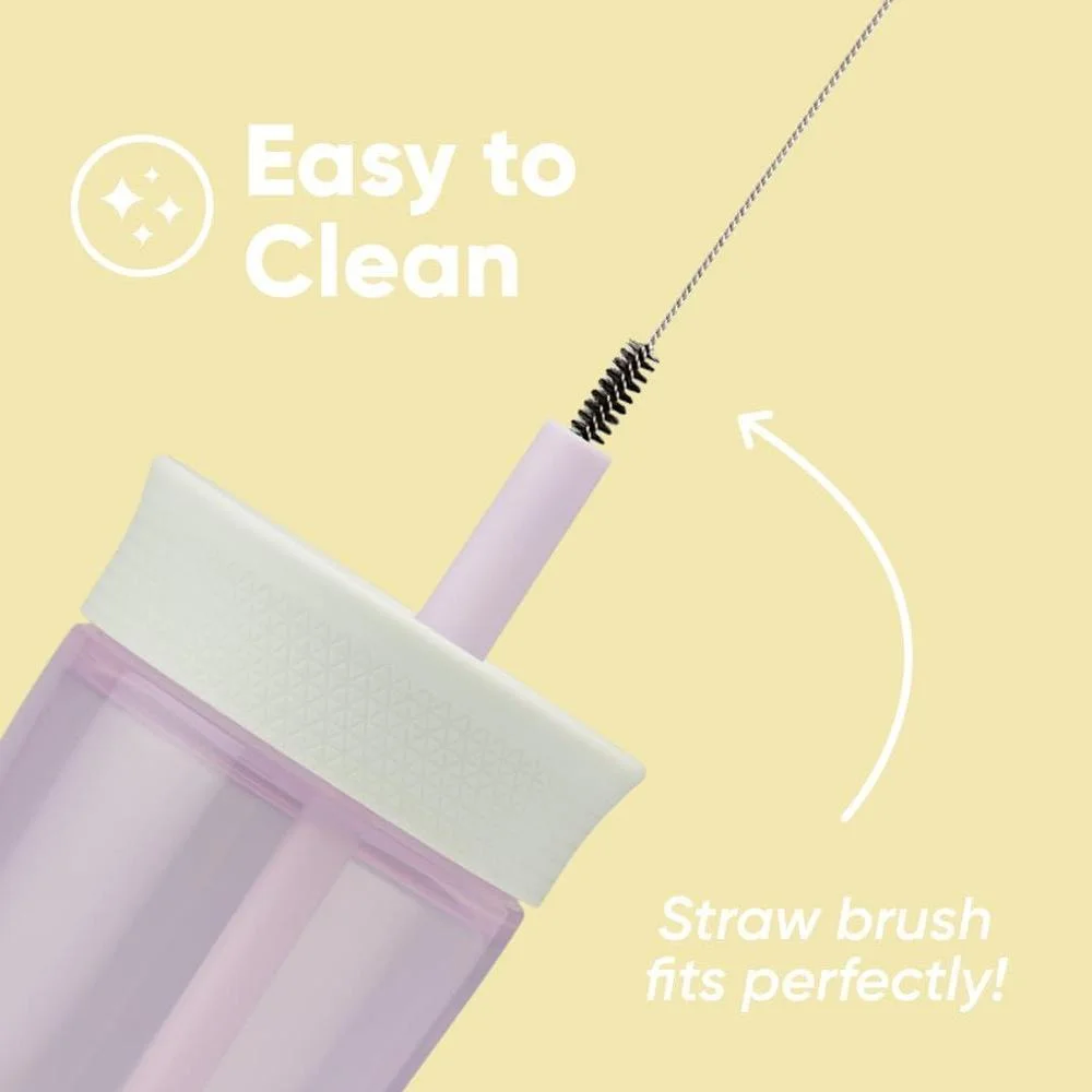 Botella plástica libre de BPA para niños con pajilla resistente a derrames, fácil de limpiar, ideal para viajes, apta para lavavajillas