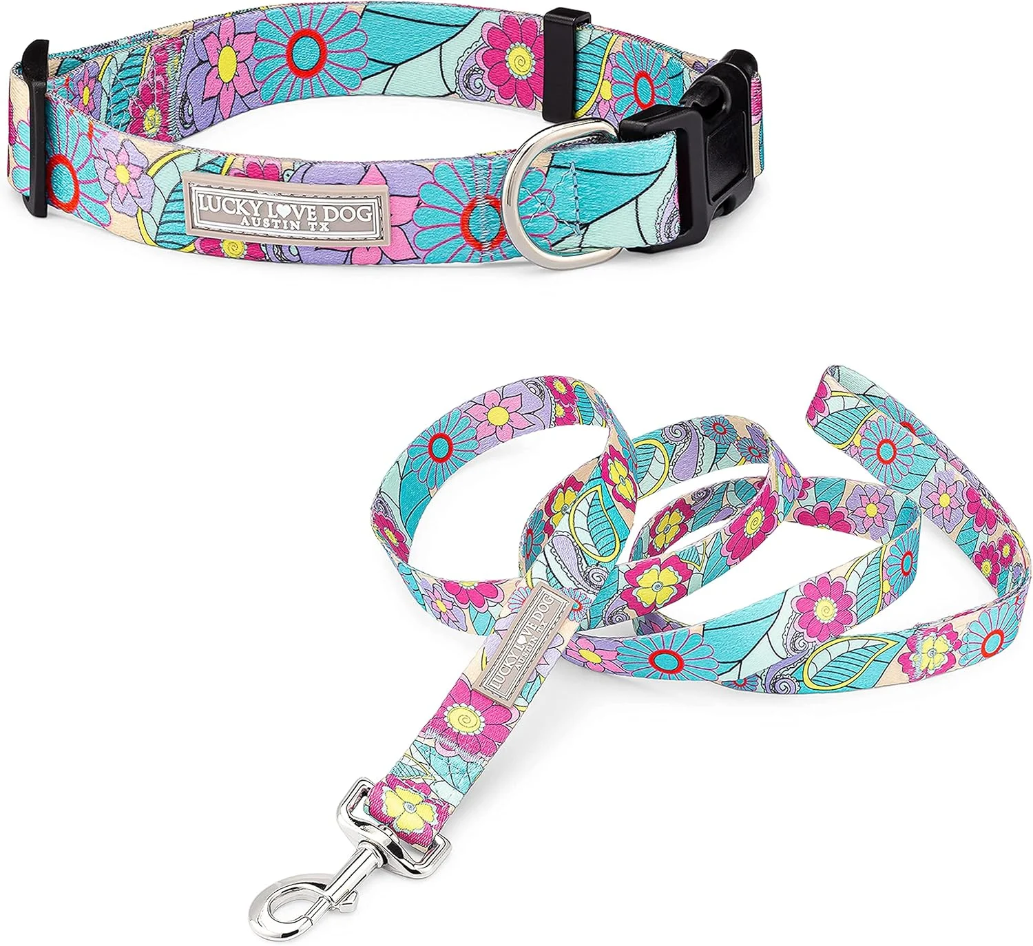 Juego de Collar y Correa Lucky Love Dog Caroline Talla X-Small