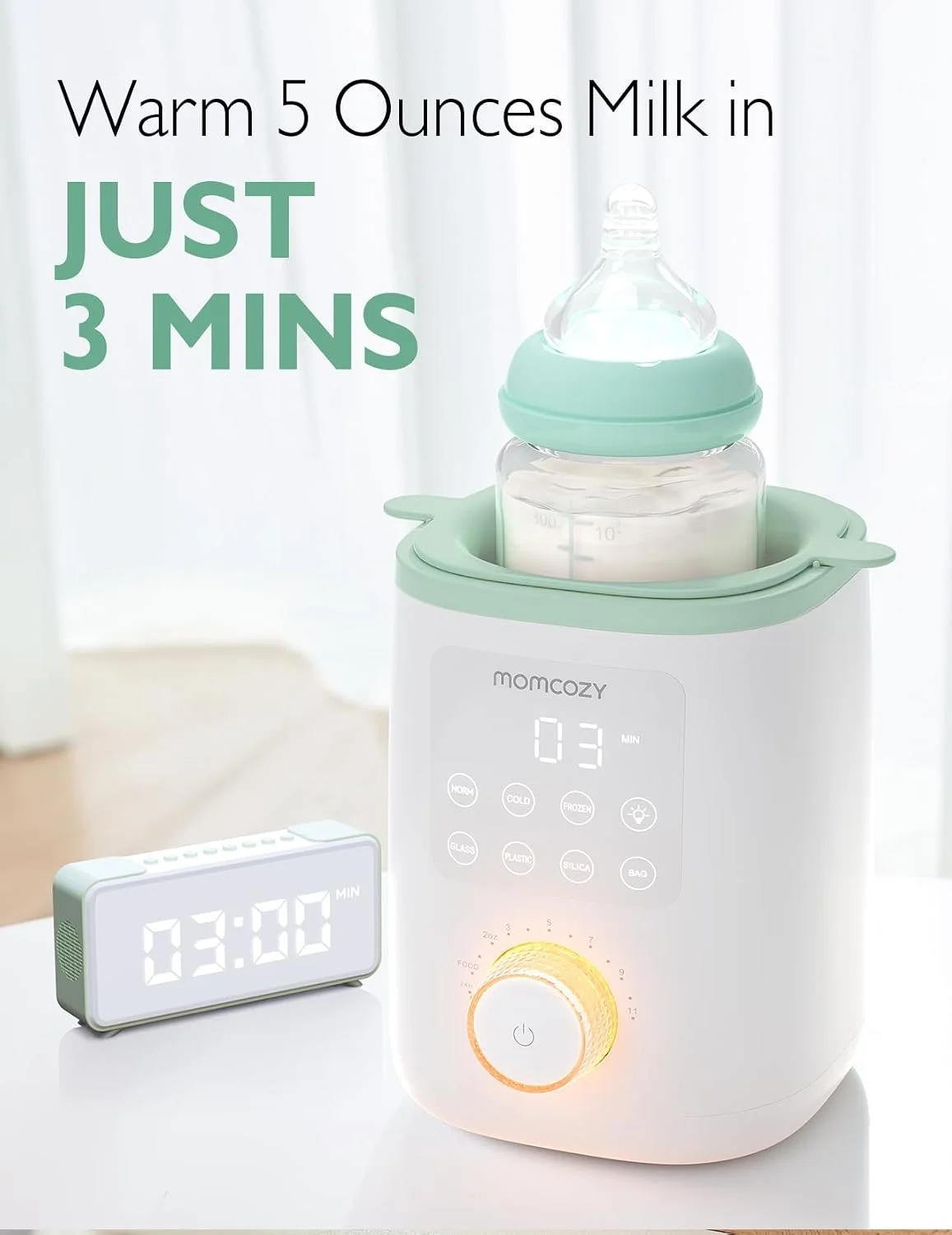 Momcozy Calientabiberones de Mesa para Leche Materna