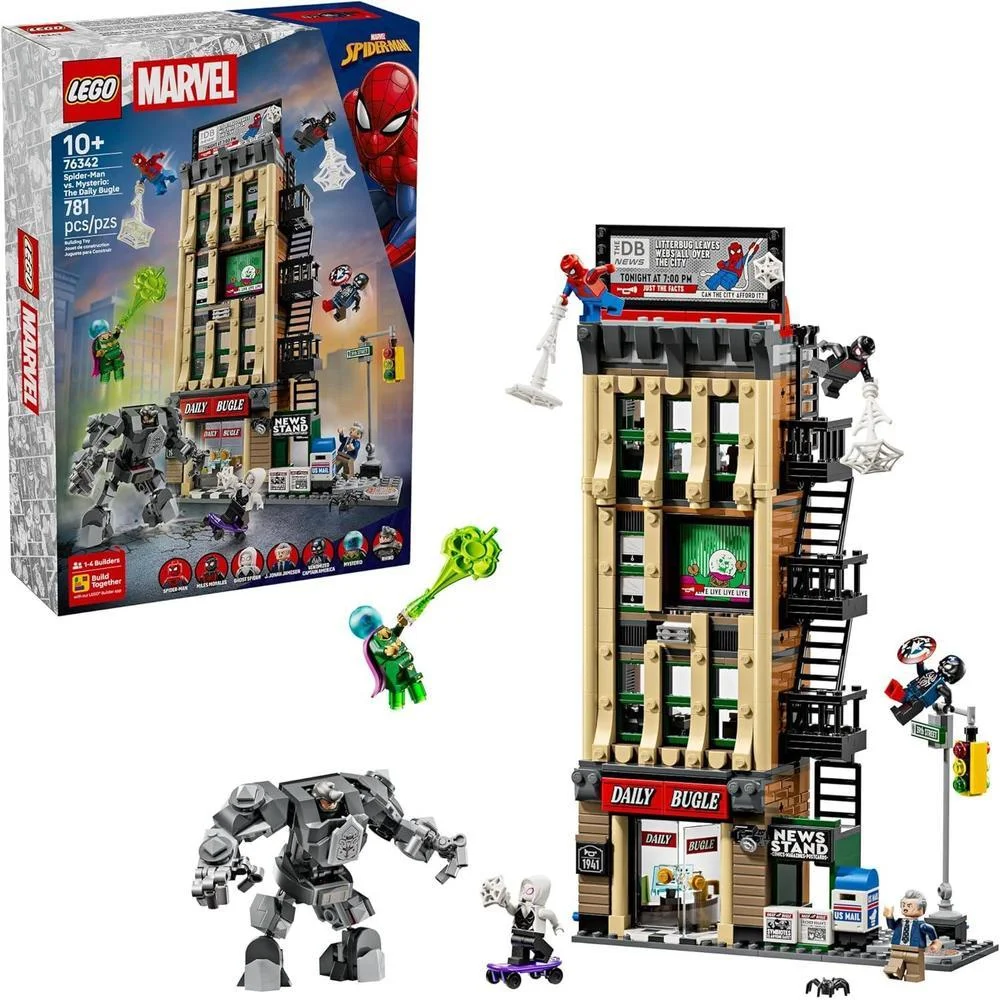 Set de construcción LEGO Marvel Spider-Man vs. Mysterio: The Daily Bugle 76342