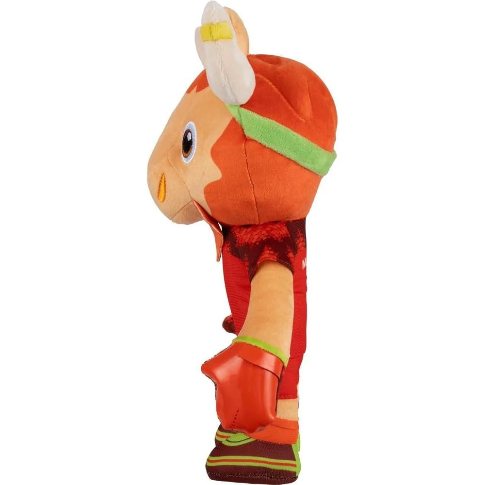 Jazwares FIFA World Cup 2026 Canadá - Peluche oficial Maple the Moose con uniforme rojo, juguete coleccionable para fanáticos