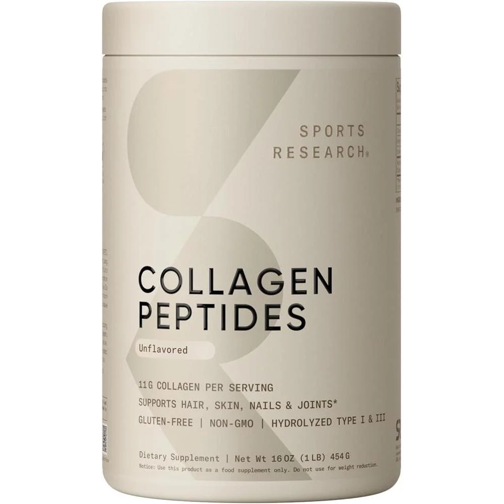 Polvo de Péptidos de Colágeno Sports Research 16oz Sin Sabor