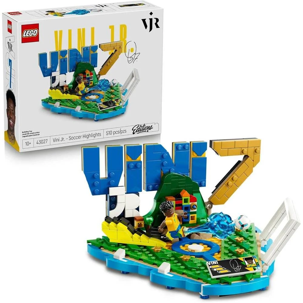 LEGO Editions Vini Jr. - Juego de construcción, regalo coleccionable de fútbol, decoración para niños y niñas