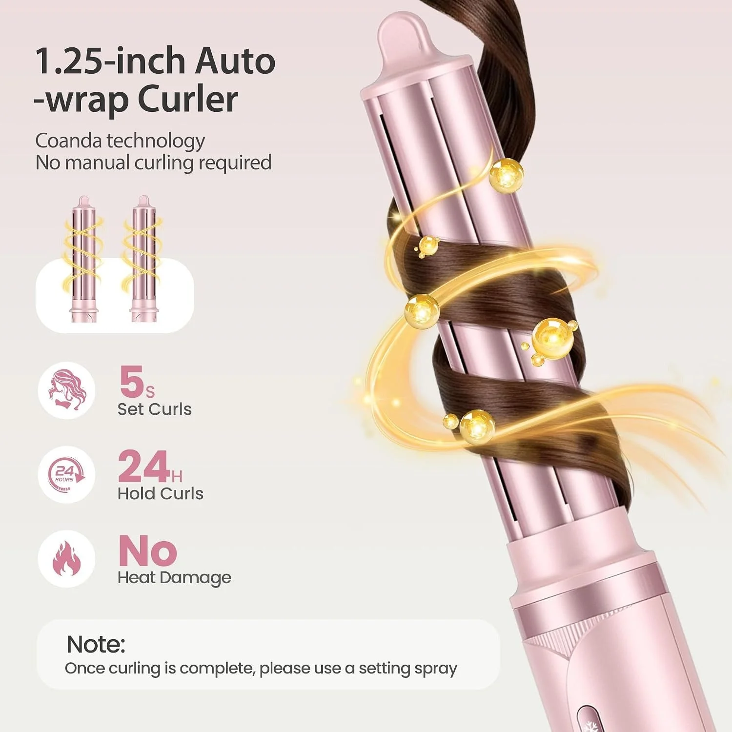 SweetCradle 8-in-1 Hair Styler & Hair Dryer Brush Set, Dual Voltage Ionic Blow Dryer with Wrap Curlers & Hair Straightener, Fast Drying Volumizing Curling Straightening, No Heat Damage, Gifts for Wome