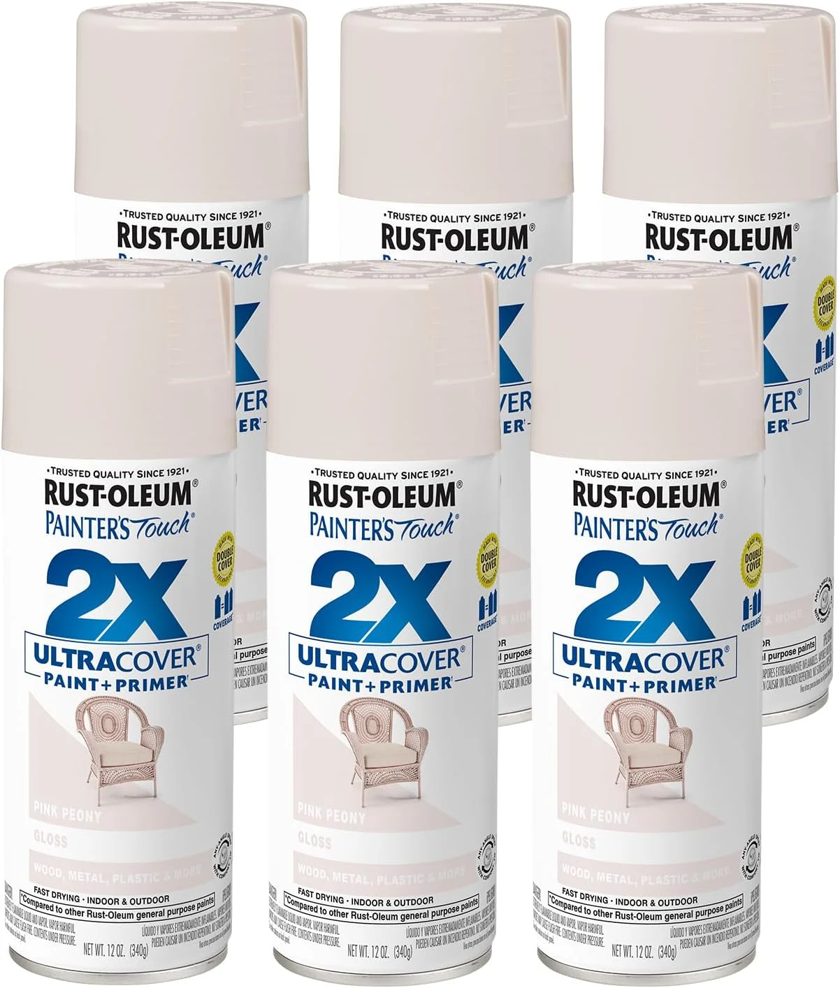 Pintura en spray Rust-Oleum Painter's Touch 2X Ultra Cover acabado brillo rosa peonía