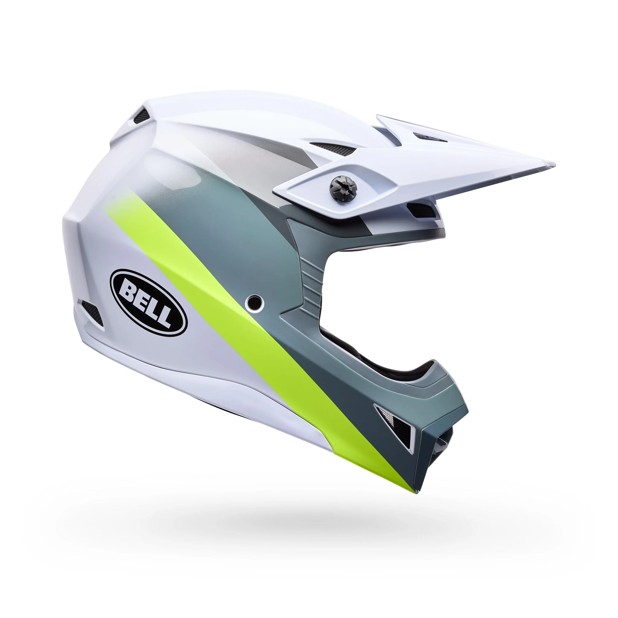 Casco Bell MX-10 MIPS Blanco/Verde Aviator Talla Mediana