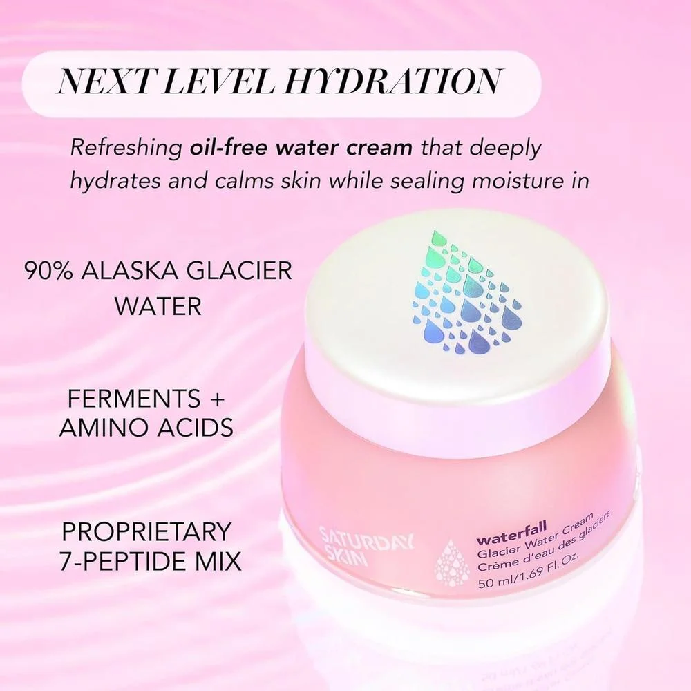 Water Face Cream Crema Tipo Gel con Agua de Glaciar de Alaska 50 ml