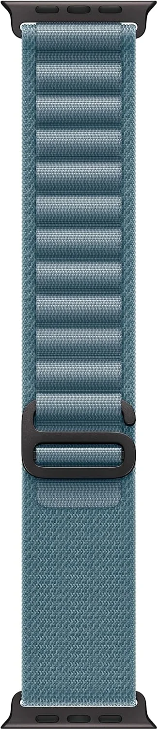 Apple Watch Band - Alpine Loop - 49mm - Light Blue - Medium - Black Titanium Finish
