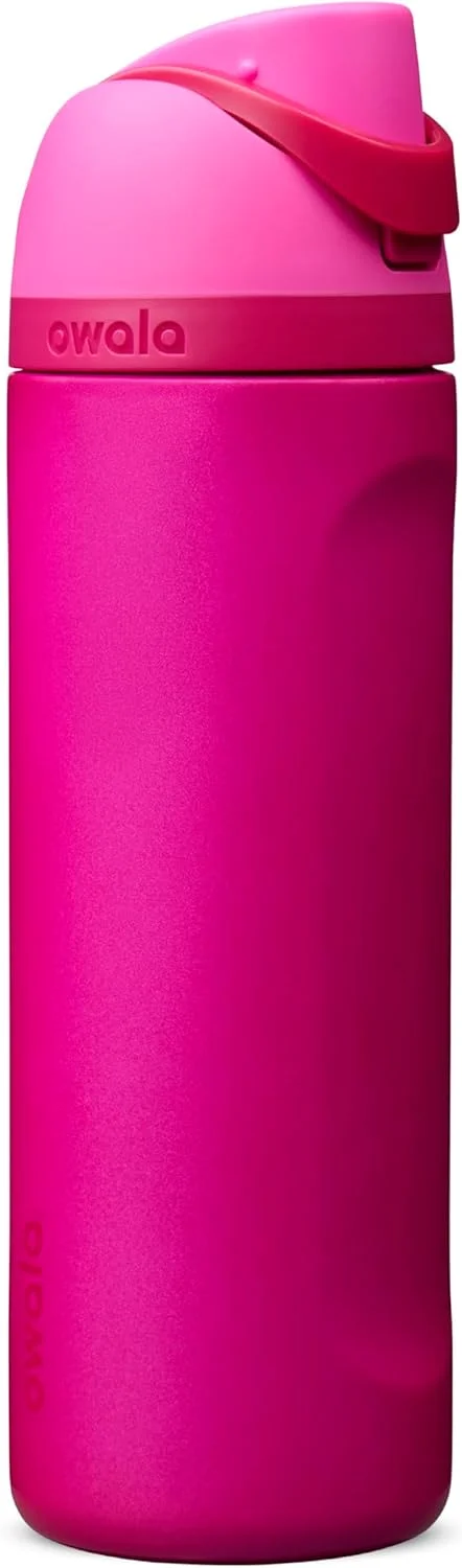 Botella de agua Owala FreeSip acero inoxidable 24 oz Read My Lips