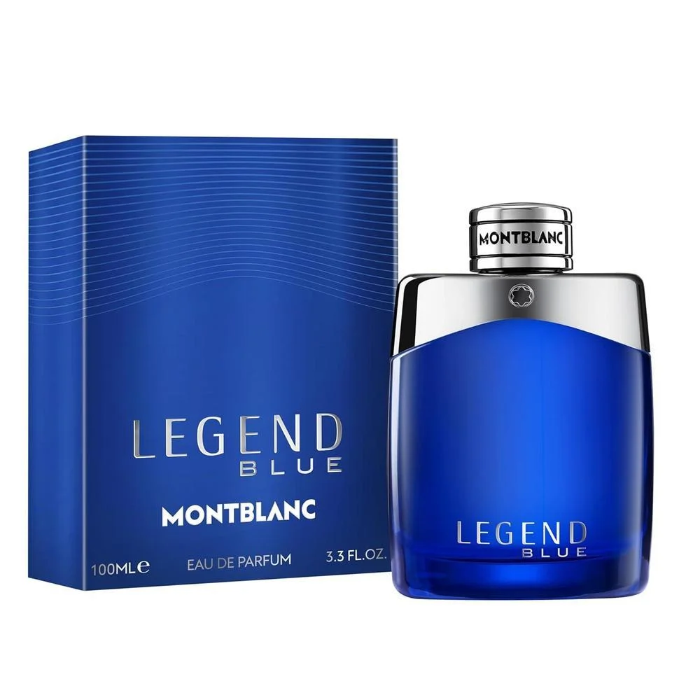 Perfume MONTBLANC Legend Blue para hombres con fragancia de madera, 100 ml